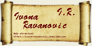 Ivona Ravanović vizit kartica
